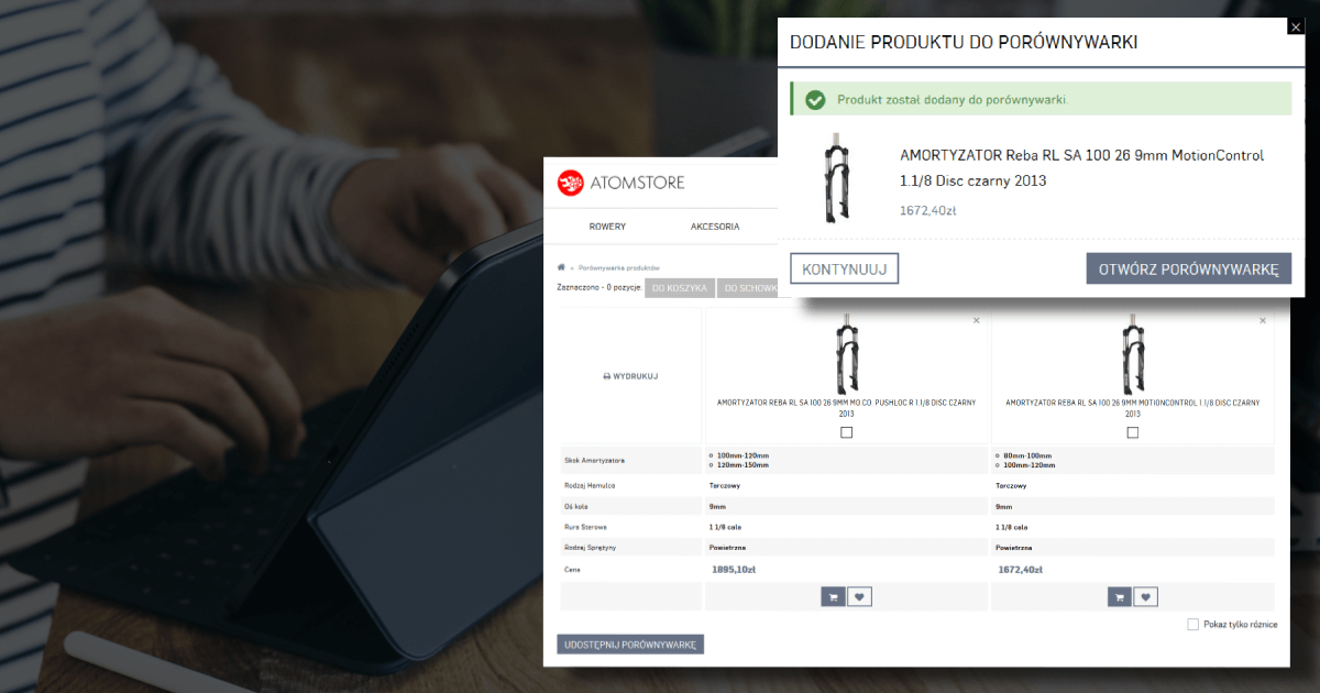 Ulepszona porównywarka produktów w B2B 