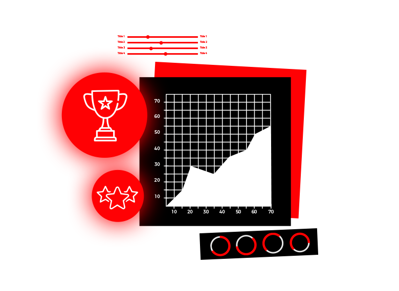 grafika przedstawiająca symbolicznie zalety promocji