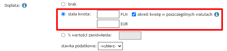 Panel sklepu: moduł Formy płatności