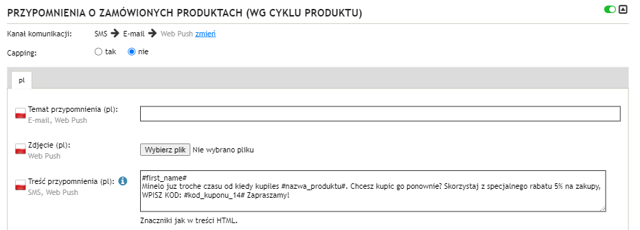 8pomyslow przypomnienie cykliczne sms